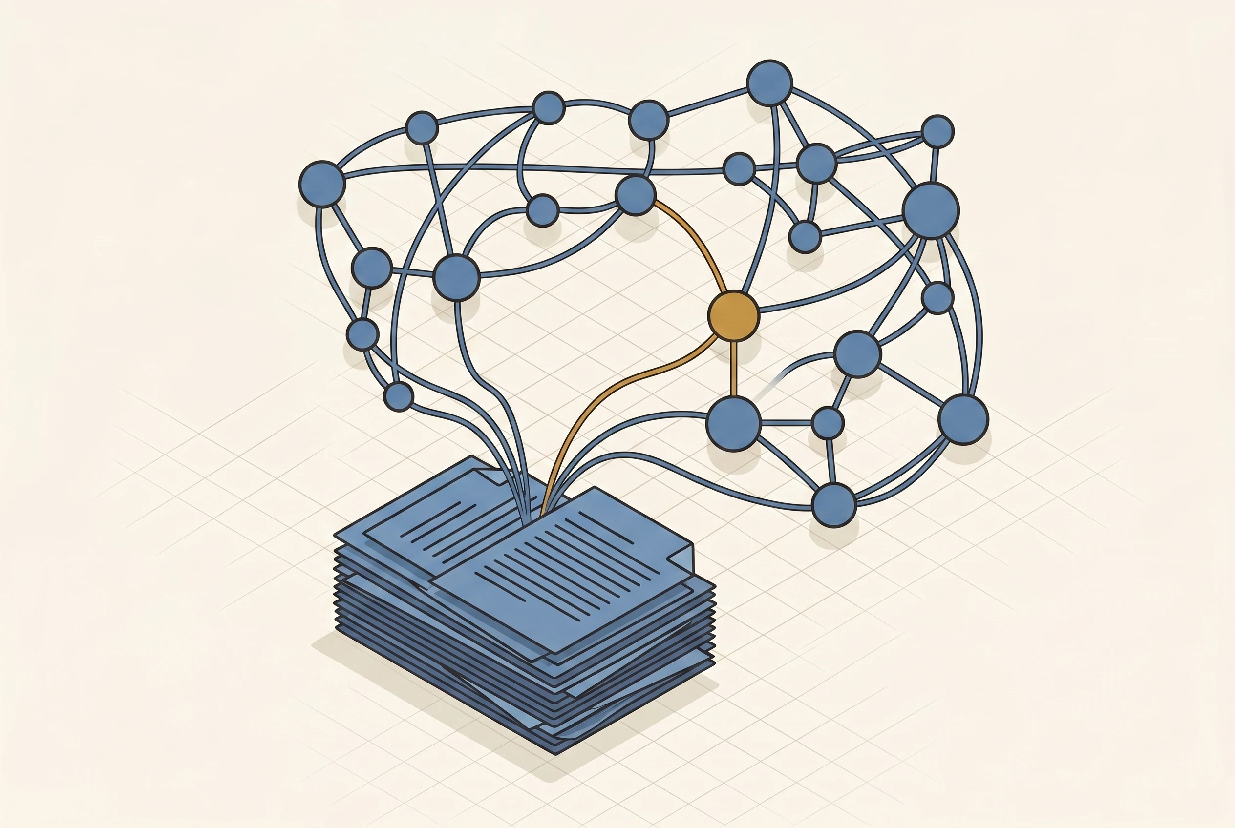 GraphRAG uses five LLM indexing stages. We use one extraction pass.