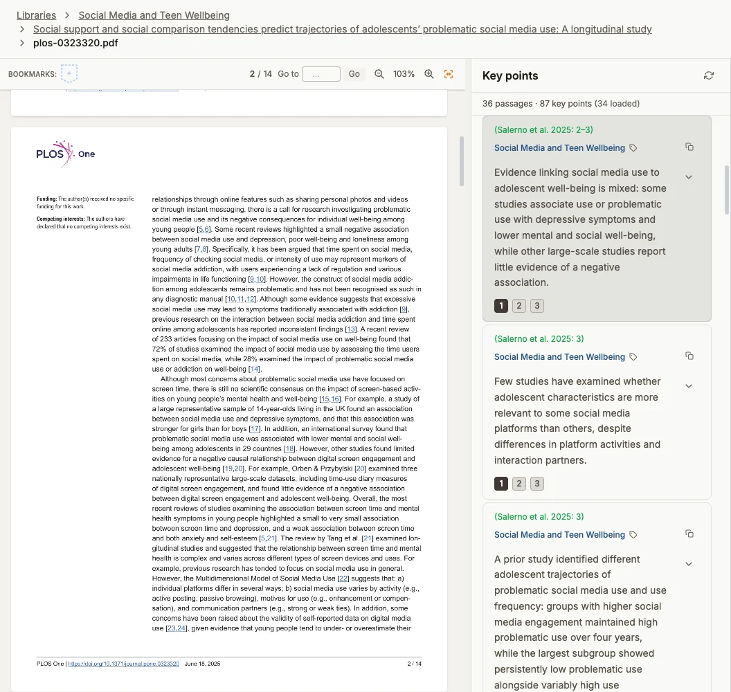 The PDF reader open at the cited page